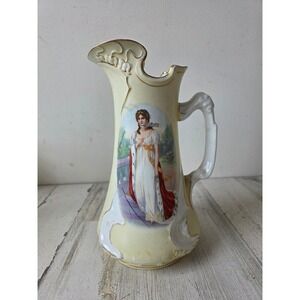 Empire China Victorian ceramic water jug picture princess queen decor Victorian